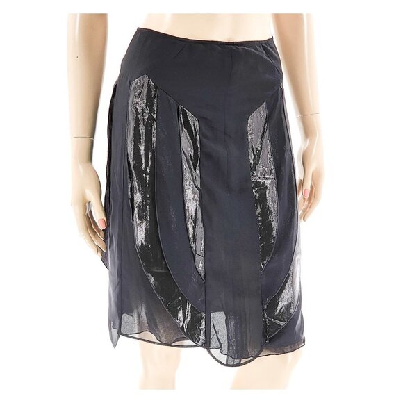 GUERRIERO NWT Shiny Ruffles Pencil Skirt - Picture 6 of 9